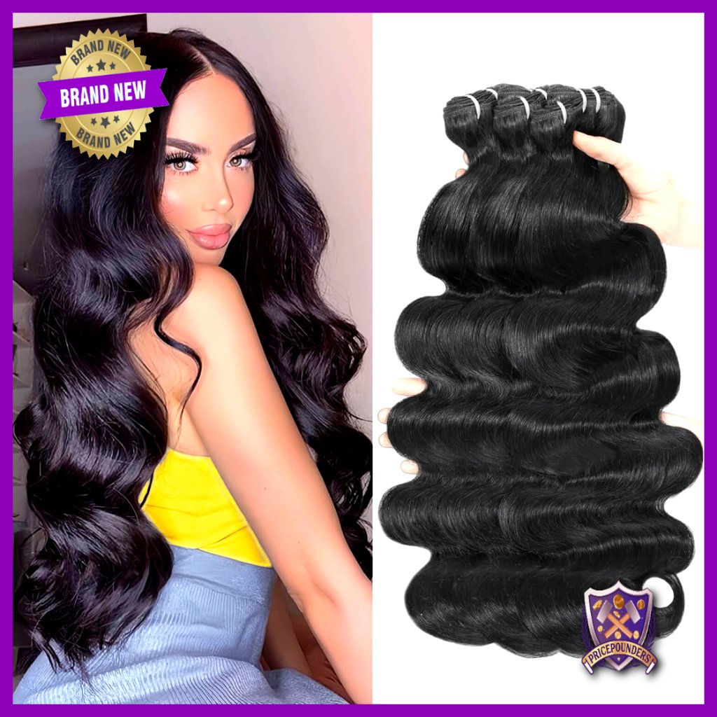 Body Wave Human Hair Extensions 4 Bundles 12-22 Inch Thick Virgin Hair